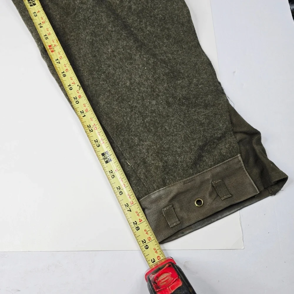 1970 Vintage Swiss Army Wool‎ Cargo Pants d 100 Military Olive Green Men Size M